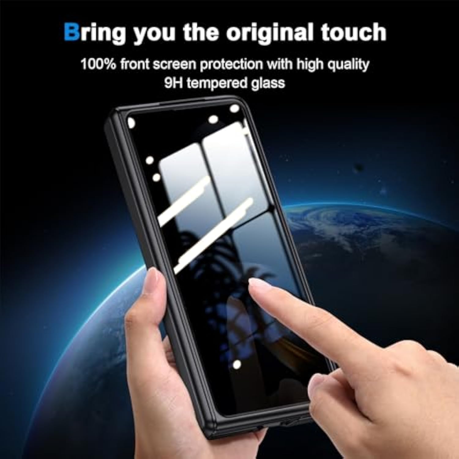 For Galaxy Z-Fold-4 Stand Slim Case: Privacy Screen Protector Hidden Kickstand Wireless Charging Thin Design For Business Professionals Phone Cover For Samsung Z Fold 4 5G 2022