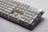 K74M Illuminated Mechanical Keyboard - With Swappable Switches - 107Keys, Usb-C Detachable Cable, Led Backlit, Pbt Double Shot Keycaps, Smart Wheel Control - White