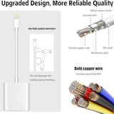 [Apple Mfi Certified] Lightning To Usb Camera Adapter With Charging Port For Iphone, Usb3 Female Otg Adapter Compatible With Iphone/Ipad Card, Readers, Usb Flash Drives, Keyboards, Mice