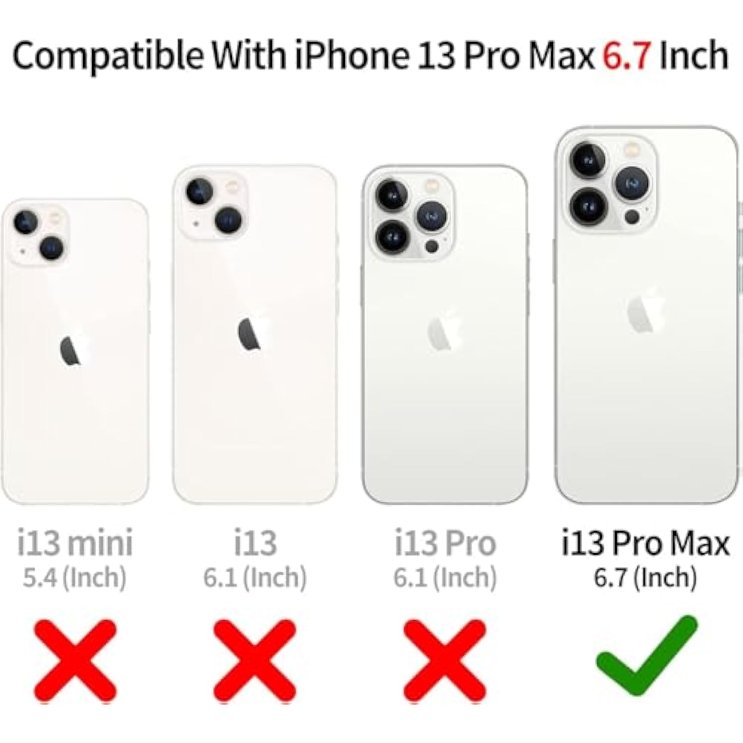 Wallet Case Compatible With Iphone 13 Pro Max Case 5G 6.7-Inch Slim Protective With Credit Card Slot Holder Flip Folio Soft Pu Leather Magnetic Closure Cover, White