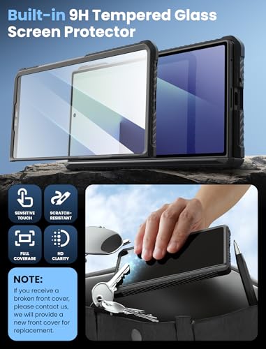 Armorbox for  Galaxy Z Fold 7 Case with Stand, 9H+ Tempered Glass Screen Protector [Hinge Protection] Full-Body Heavy Duty Rugged Shockproof