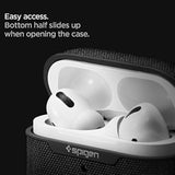 Spigen Urban Fit Designed for AirPods Pro Case (2019) Premium Fabric Cover with Carabiner - Black