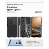 Spigen Optik Armor Designed for Galaxy S25 Ultra Case (2025) [No Magnet Ring], [Military-Grade Protection] - Black