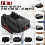 M18 To V18 Adapter For Milwaukee 18V V18 Ni-Cd Tool,For Dewalt 20V 60V Max Xr And For Milwaukee 18V M18 Lithium Battery Convert To Work For Milwaukee V18 Ni-Cd Cordles Power Tools Converter