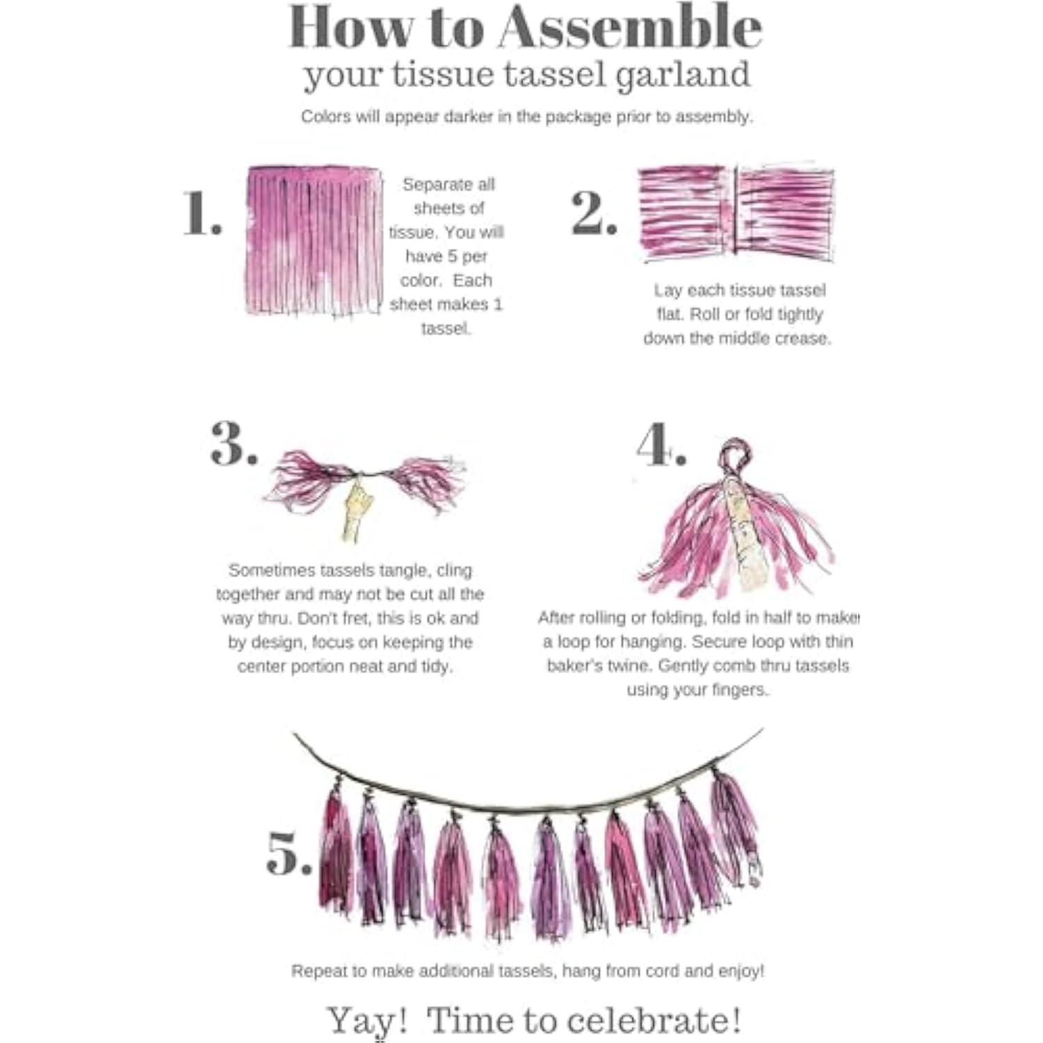 Olive-Green Tan Cream Tassel-Garland Decor - 15-Pack Diy Paper Tassels Party-Decorations For Baby Shower Wedding Backdrop - Classroom Nursery Adventure Awaits Party Supplies