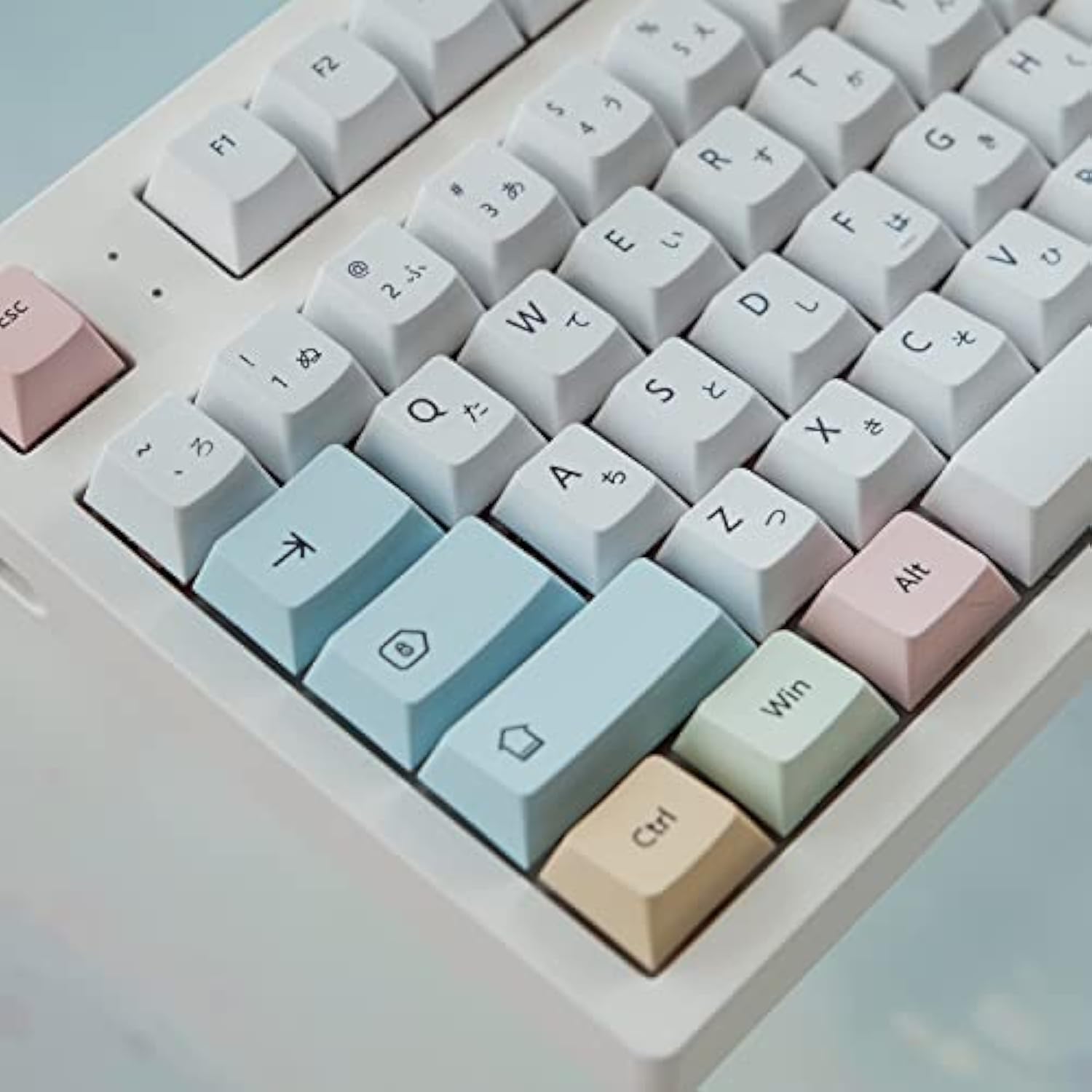Cuxiu Chalk Pbt Keycaps 136 Keys Dye Sub Keycap Set Korean Keycap For Cherry M