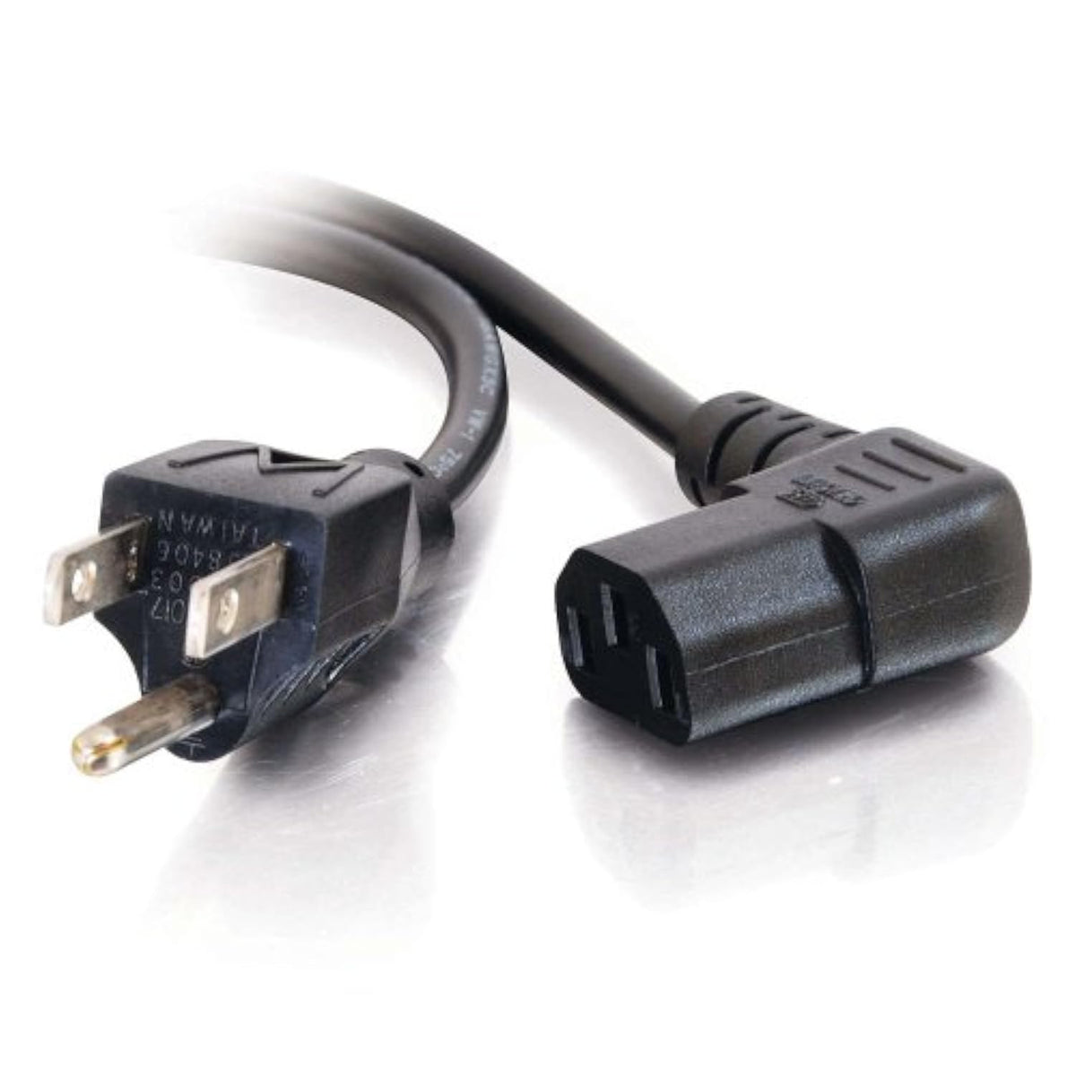 6Ft Premium 90 Degree Replacement Ac Power Cord - Durable Power Cable For Tv, Computer, Monitor, Appliance & More (24240)