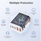 Usb C Fast Charging Block, 40W 5-Port 3 Usb C/2 Usb A Wall Multi Charger Plug, Type C Power Adapter Brick Cube Box For Apple Iphone 17 Pro Max/17 Air/16 Pro Max/15 Pro/14/13 Mini/12/Xs/Xr/Ipad/Samsung