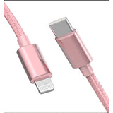 Apple Mfi Certified Usb C To Lightning Cable 4 Ft Charger/Sync For Iphone X/Xs/Xr/Xs Max / 8/8 Plus, (For Use With Type C Chargers) 4Ft (Rose)