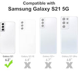 Phone Case For Samsung Galaxy S21 5G, Clear Case Non-Yellowing Protective Bumper Hard Back Cover