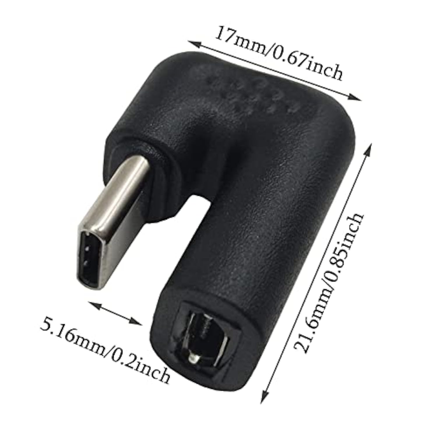 Usb C U Shape Adapter, 180 Degree Usb Type C Male To Usb Micro Female Charging Convertor Adapter For Laptop & Tablet & Mobile Phone [Only Charging](2 Pack)