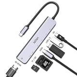 Usb C Hub - 7 In 1 Usb C Adapter With 4K/60Hz Hdmi - 2 Usb 3.0 Ports, Sd/Tf Ca