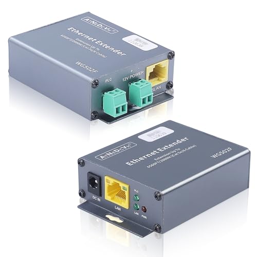 Ethernet Range Extender Repeater Kit, Ethernet Lan Range Extension Distance 6560Ft 2000M Over Cat5E/6/6E Rj45 Network Cable - 3280Ft 1000M Over Twisted Pair Cable Utp Ip Extender Adapter