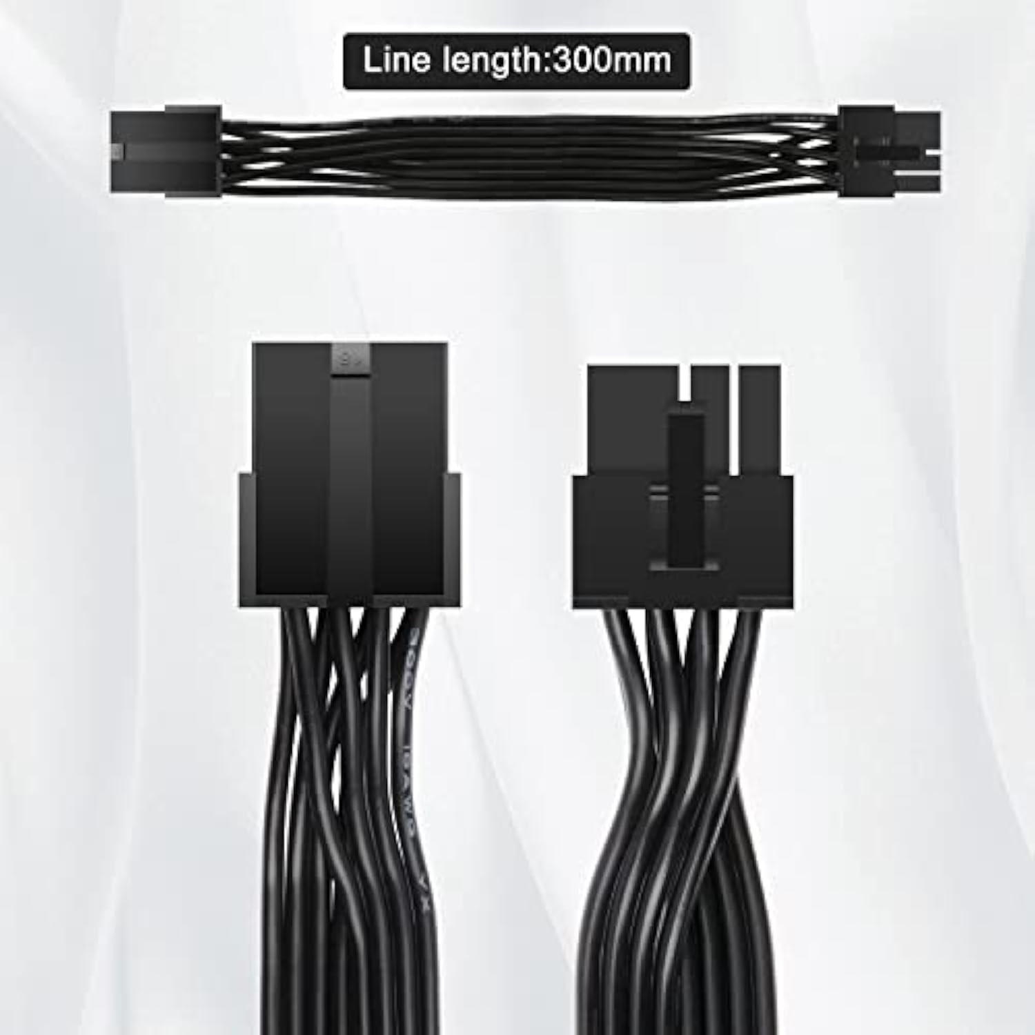 8 Pin Pci Express Power Extension Cable (2 Pack), Durable Pcie Power Extension Cable, 12 Inch