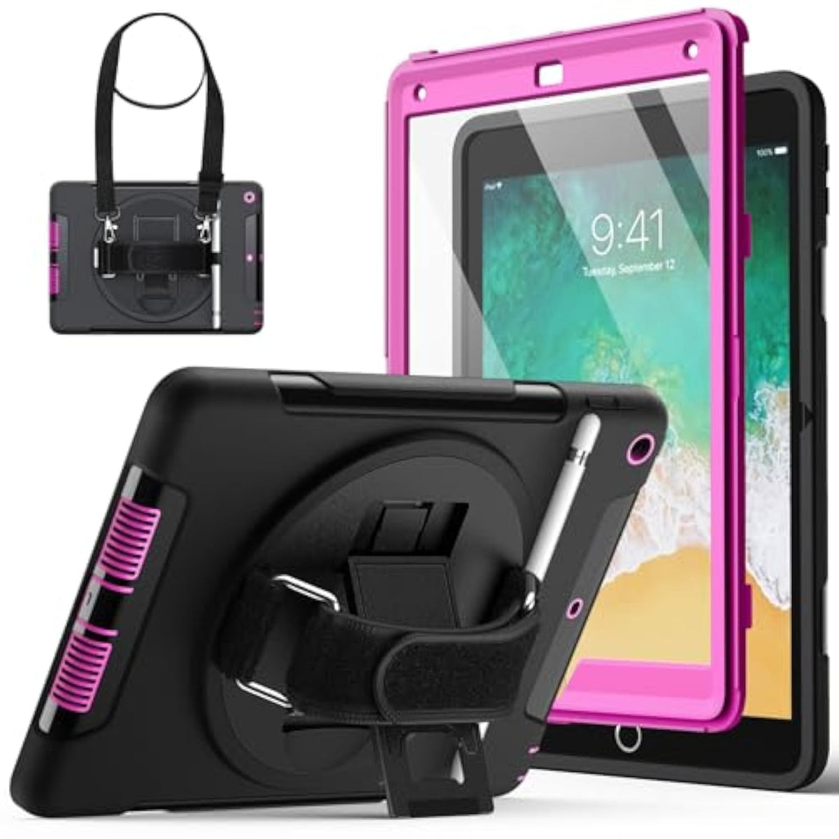 JETech Case for iPad 9.7-Inch (6th/5th Generation, 2018/2017 Model) with Built