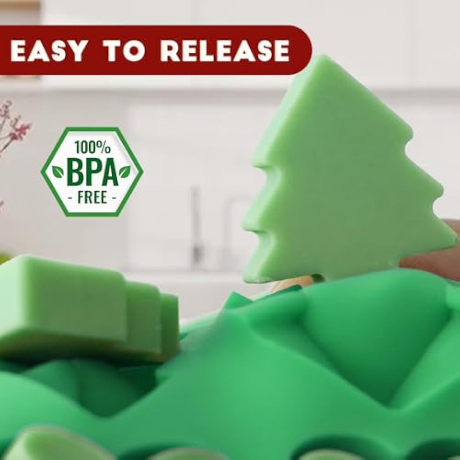 Christmas Mini Candy Molds With Xmas Tree And Gingerbread Man Shaped, 152 Cavity Non-Stick Food Grade Diy Handmade Set For Gummy Jelly Dog Treat Wax Melt Gifts Baking Supplies