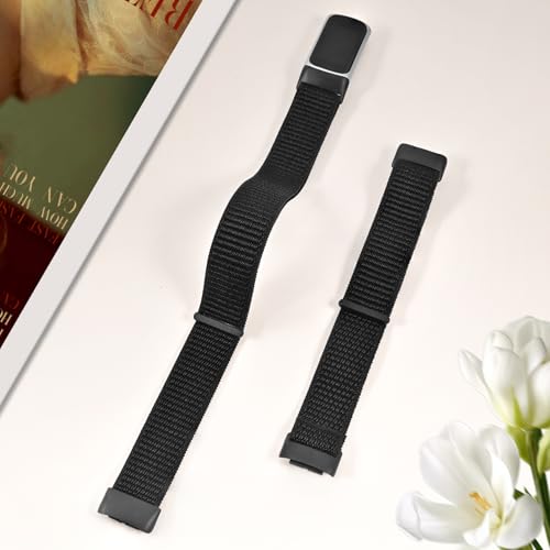 Arm/Ankle/Wrist Band Compatible with Fitbit Charge 6/5 Fitness Tracker, Adjustable Velcro Nylon Sport Workout Replacement Strap for Charge 5/6 Women