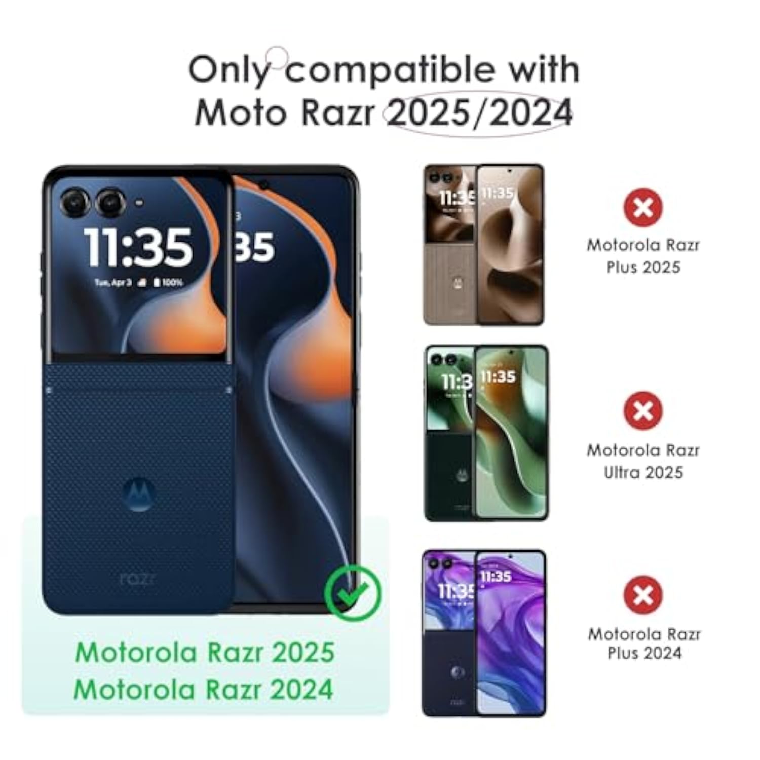 For Motorola Razr 2024 Case With Ring [Not Fit Razr Plus 2024/2025], Moto Razr 2025 & Razr 2024 Case With Built-In Outer Screen Protector Slim Thin Cover (Rose Gold)