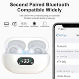 Clip-On Open Ear Headphones Wireless Bluetooth 5.3 Earbuds With Earhooks 80 Ho