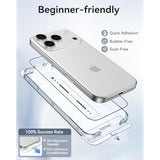 Raptic 9H+ Glass For Phone 17 Pro Max Screen Protector (12Ft Military Grade Shatterproof), Auto-Alignment Kits, Hd Clear, Bubble Free Full Edge Coverage Tempered Glass, 2 Pack