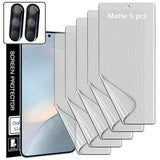 [5+2] 5 Anti-glare(matte) TPU film Screen protector + 2 Lens Protector compatible with  Galaxy S24 5G 2024 Easy to Install TPU Film screen