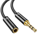 Headphone Extension Cable - 6FT [Hi-Fi Sound][Gold Plated Jack][TRS] Nylon-Braided 3.5mm Male to Female Audio Extension Cord Compatible with iPhone