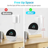 Wall Mount Holder for Echo Spot (2024 Release), Outlet Wall Mount Stand for Echo Spot, No Screws or Drilling Needed, Space-Saving Spot Accessories