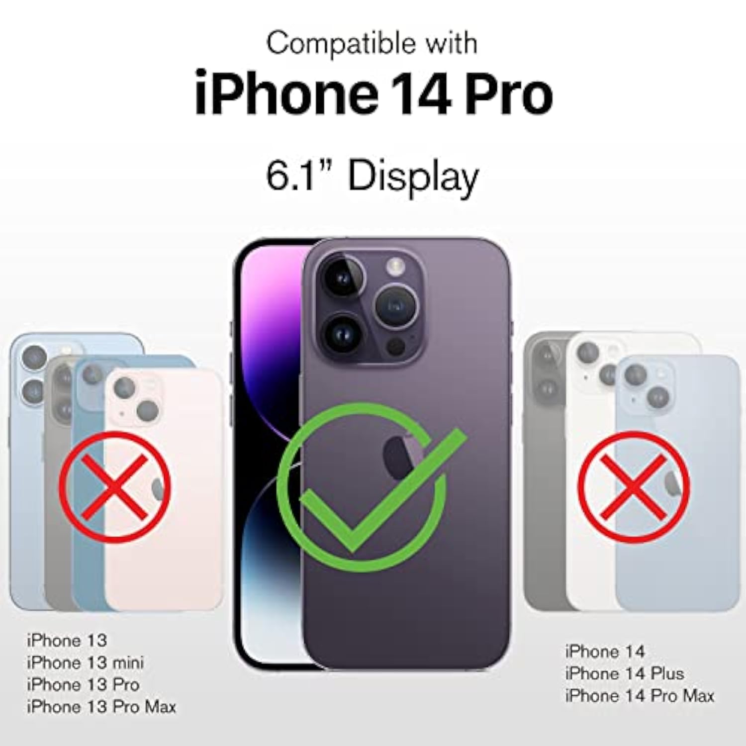 VENA vCommute Wallet Case Compatible with Apple iPhone 14 Pro (6.1"-inch), (Military Grade Drop Protection) Flip Leather Cover Card Slot Holder with Kickstand - Black Slate