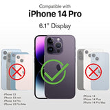 VENA vCommute Wallet Case Compatible with Apple iPhone 14 Pro (6.1"-inch), (Military Grade Drop Protection) Flip Leather Cover Card Slot Holder with Kickstand - Black Slate