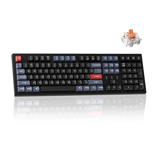 K10 Pro Wireless Custom Mechanical Keyboard, Qmk Programmable Bluetooth 100% Layout With Silent Red Switch White Backlight Compatible With Mac Windows Linux