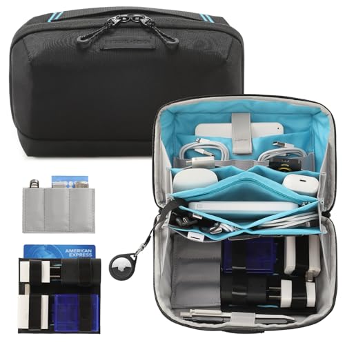 Electronics Travel Organizer Storage Bag, Travel Accessory Handle Bag, Gadgets Pouch, Usb Cable, Travel Friendly Electronics Organizer P.Travel Series
