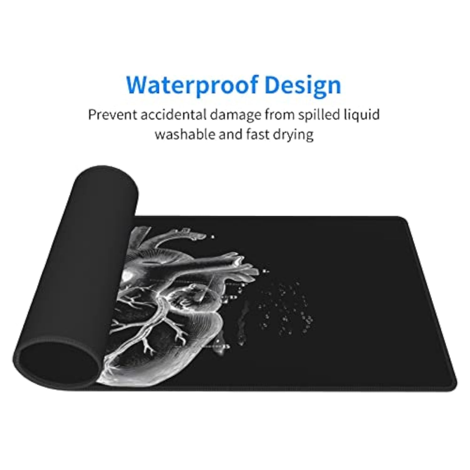 Large Mouse Pad Xxl, Heart Anatomical Cardiologist Doctor Gaming Mouse Pad, Big Desk Mat With Stitched Edges Mousepad For Gaming Keyboard Computer Laptop Office, 31.5'' X12''