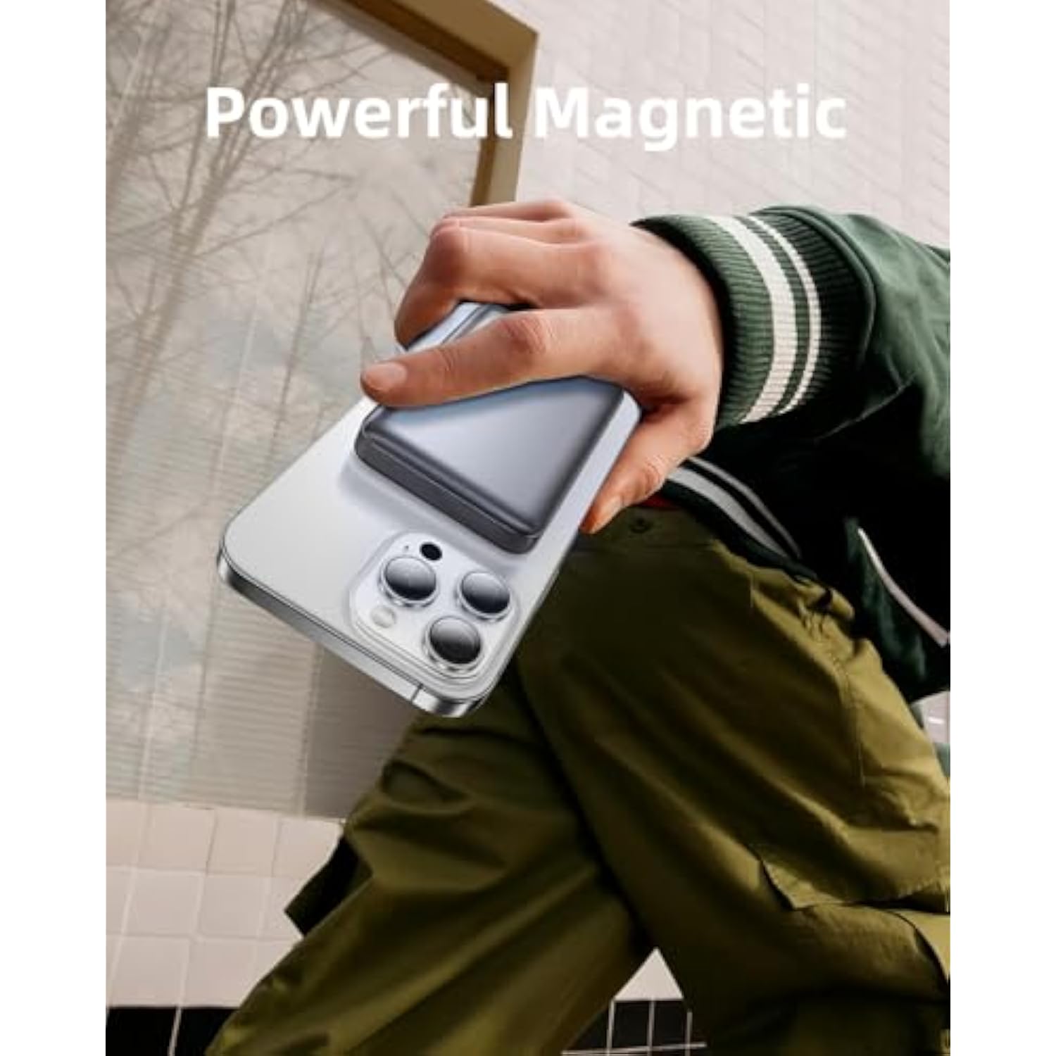 Magnetic Power Bank For Iphone, 10000Mah Magnetic Wireless Portable Charger Slim And Compact Magsafe Battery Pack 20W Fast Charging Via Usb