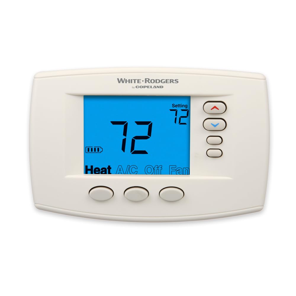 Thermostats 1F95-0671 6" Programmable Thermostat, Blue
