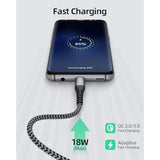 Short Usb C Cable 1.5Ft [3Pack], 18 Inch Usb To Usb C Cable 3A Fast Charging D