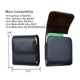 For Galaxy Z Flip 7/6/5/4/3 Belt Phone Holster, 360 Rotating Leather Phone Pouch Case, Belt Clip Phone Holder For Motorola Razr Plus, Razr 40/50/60 Ultra, Razr 5G 2023