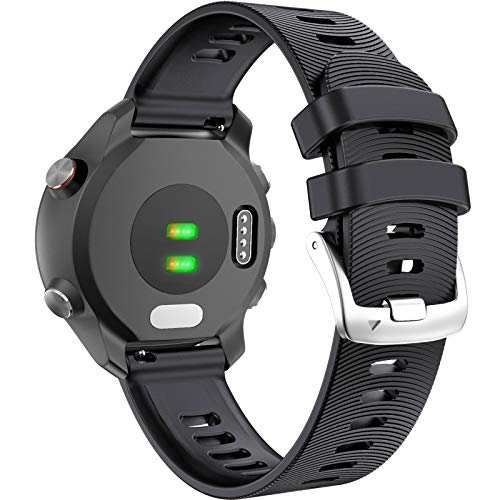 for Garmin Forerunner 245/165/55/645 Watch Band, 20mm Silicone Sport Watch Band Compatible with Garmin Vivoactive 5/3/Venu 2 Plus/Sq 2, for Galaxy