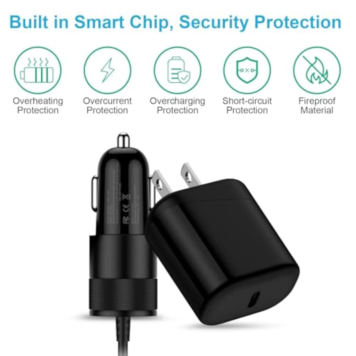 For Iphone 16E 17 Pro Max Air, Fast Car Phone Charger Adapter For Iphone 16E, 16, 16 Pro Max, 16 Pro, 16 Plus, 15 Series, Accessories Usb C Wall Charger With Car Adapter With 3Ft/6Ft Cable