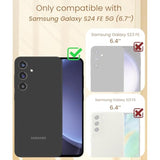 For Samsung Galaxy S24 Fe 5G Case, 2X Tempered Glass Screen Protector, 360° Rotatable Ring Holder Magnetic Kickstand,Plated Gold Edge Slim Soft Tpu Protective Cover For S24 Fe (Blue)