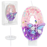 Birthday Number Candles Pink And Purple Butterfly Birthday Candles For Cake Glitter Number 0 Candle Cake Topper With Sequins For Girls And Women Anniversary Celebrations Supplies