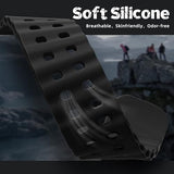 Ocean Sport band Compatible with Apple Watch Ultra 2 3/Ultra Band for Men 49mm 46mm 45mm 44mm 42mm,Soft Silicone Breathable Waterproof Outdoors for