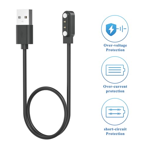 2-Pack Charger for FAFAFROG S1 Dog Bark Collar, Replacement USB-A/USB-C Magnetic Charging Cable (USB-A)