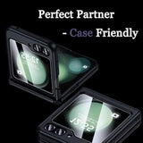 [2+2+1 Pack] For Samsung Galaxy Z Flip 5 Screen Protector, 2 Inner Soft Tpu Film + 2 Front Tempered Glass Screen Protector + 1 Glass Camera Protector, Case Friendly, Touch Sensitive
