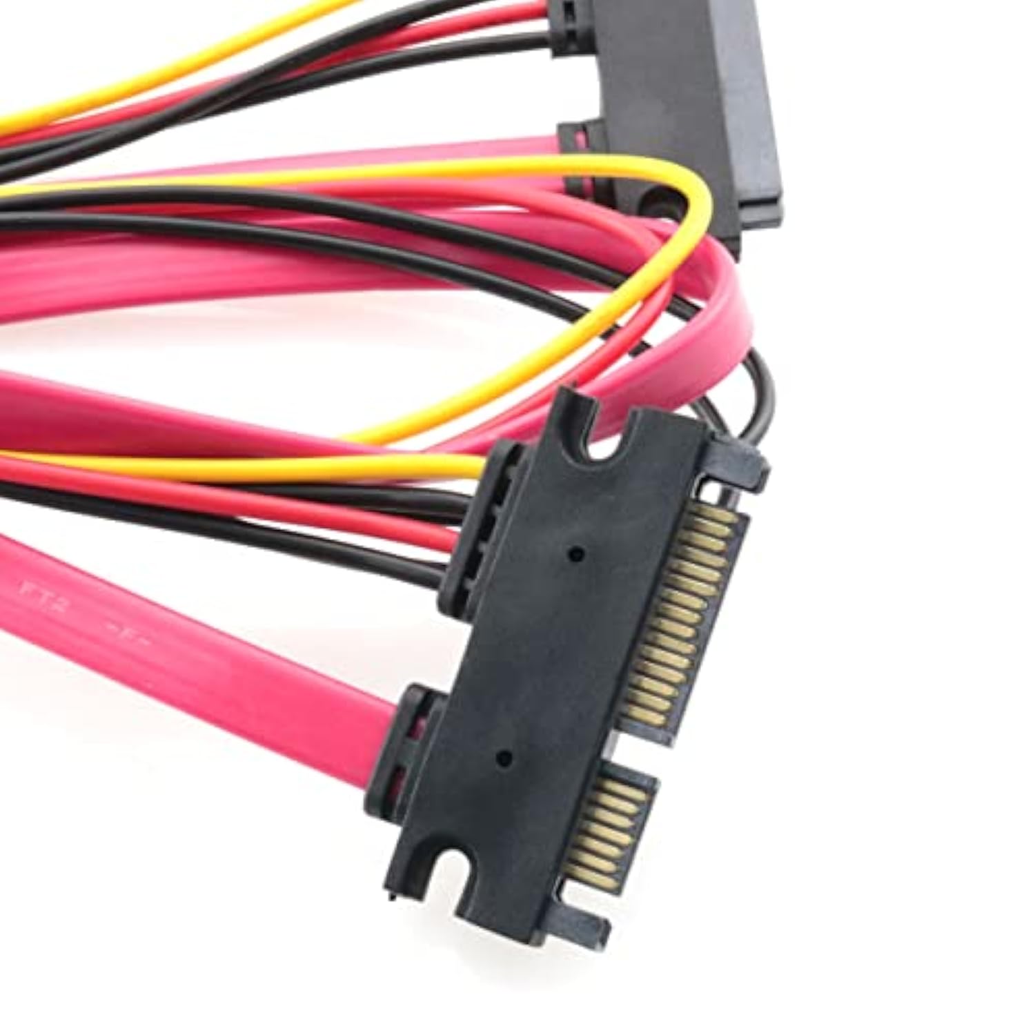 22-Pin Sata Extension Cable 2Sets 50Cm Sata 22 Pin (7+15) Male To Female Data