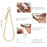 Detachable Metal Phone Wrist Strap with Tether Tabs for iPhone Gold