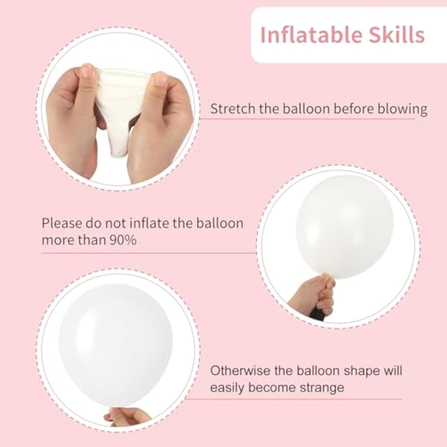 129Pcs White Balloons Different Sizes 18 12 10 5 Inch For Garland Arch