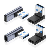 Right Angle Usb A Male To Usb C Female Adapter, 90 Degree Usb 3.0 To Type C Ca
