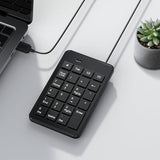 Wired Usb-A Numeric Keypad For Laptop, 23 Keys Numpad Keyboard With Tab, Home, Email & Calculator Keys, 5Ft Cable, Small And Lightweight Design