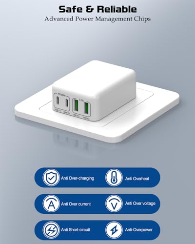 10Foot iPhone USBC Charging Cable,40W 2Pack Foldable Phone 17/16e Fast Charger Block 10FT USBC Cable Fast Charging for  iPhone 17/17 Air/17
