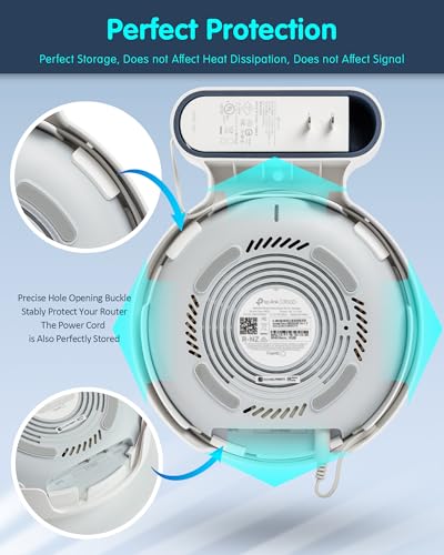 Wall Mount Bracket For Deco Be23/Be25/Be3600/Be5000 Wifi 7 Mesh System, Space Saving Wall Mount Holder With Cord Management, Easy To Install And Moved (3 Pack)